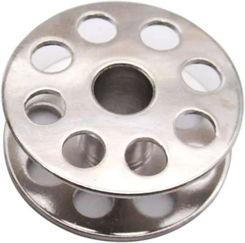 Vista 2 de CKPSMS Marca: bobinas de metal de tamaño M con diámetro de orificio interior de 1/4 pulgadas (0.236 in) compatible con/reemplazo para CONSEW