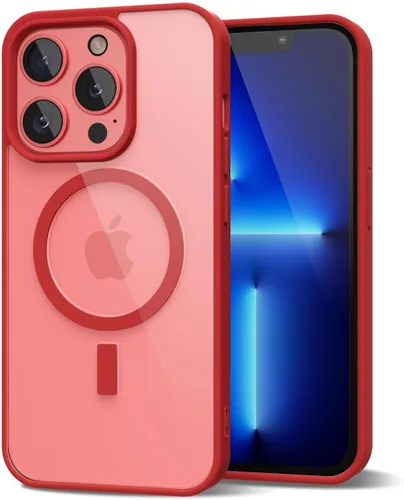 Vista 164 de oakxco Funda magnética transparente compatible con Magsafe, bonita funda delgada y transparente de poliuretano termoplástico no amarillenta, carcasa