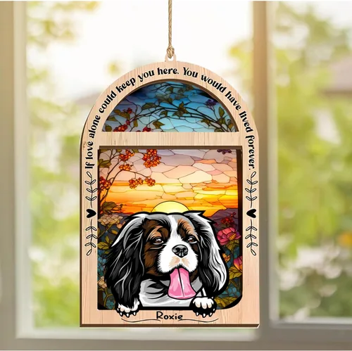 Vista 79 de LOVELYPOD Adorno de Navidad personalizado de sabueso afgano, atrapasoles con nombre, regalos de pérdida de mascotas, regalos para amantes