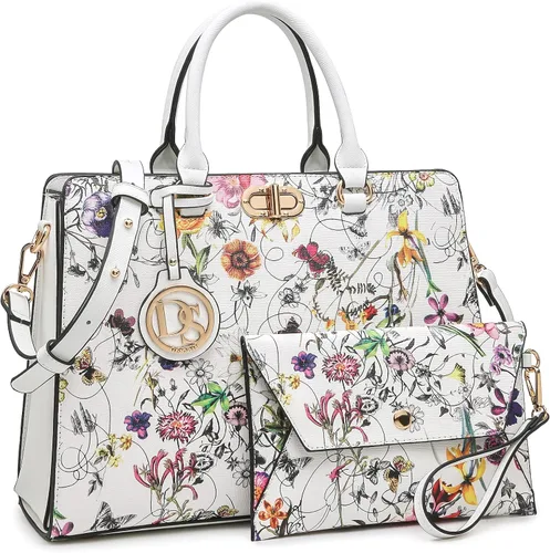 Vista 9 de Dasein Bolsos de Mano para Mujeres Carteras Bolsos de Trabajo para Damas Cartera Satchel Tote con Asa Superior Bolsos de Hombro con Clutch a Juego