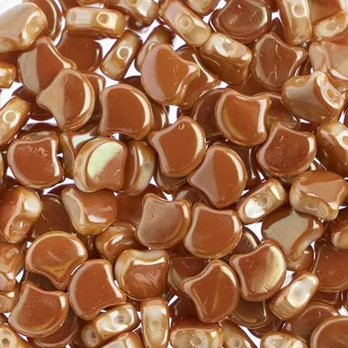 Vista 3 de John Bead Cuentas de hoja de Ginko checo de bronce de cristal de 1.76 oz de 0.295 in para hacer pulseras de joyería DIY