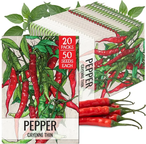 Vista 102 de Seed Needs - Semillas de pimiento arcoíris para plantar verduras, 1 paquete