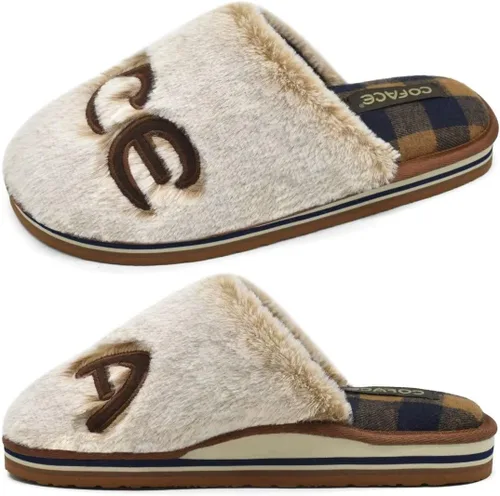 Vista 6 de COFACE Pantuflas de espuma viscoelástica para mujer, cómodas y cálidas, con forro de cojín acogedor