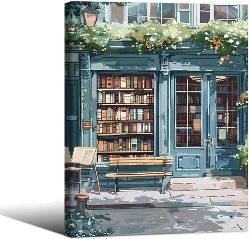Vista 41 de Haitunone Arte de Pared de Lectura Femenina Victoriana Academia Oscura Libros Melancólicos Póster Pintura al Óleo Antigua Impresiones en Lienzo