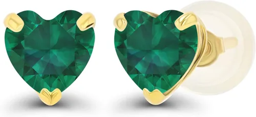 Vista 12 de Aretes de plata de ley 925 maciza chapados en oro de 0.197 in con piedra natal genuina para mujer, aretes de tuerca con piedras preciosas Amatista