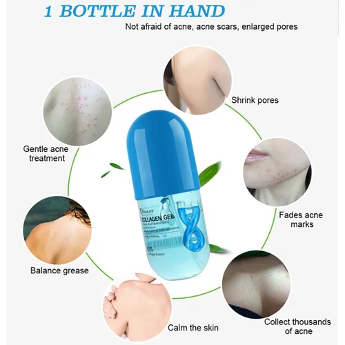 Vista 8 de DISAAR Beauty Gel de aloe vera agrietado para la piel refrescante después del sol Hidratante 9.5 fl oz/9.45oz (gel de colágeno)