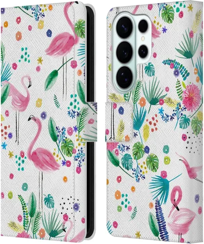 Vista 279 de Head Case Designs Officially Licensed Ninola Brushstrokes Black Summer Patterns Leather Wallet Case Compatible with Samsung Galaxy A07 4G