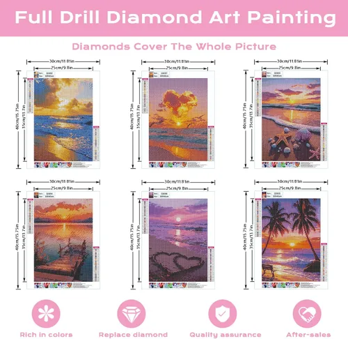 Vista 2 de DOTSOPS Kits de pintura de diamantes para adultos, kit de pintura para manualidades, manualidades, paquetes de arte de diamantes 5D, kits completos