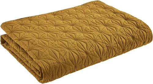 Vista 4 de VCNY Home - Juego de colcha de 3 piezas con patrón de caleidoscopio, tamaño matrimonial/queen, dorado