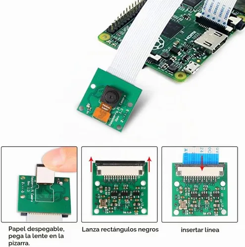 Vista 4 de DORHEA Raspberry Pi Mini cámara de vídeo módulo 5 megapíxeles 1080p sensor OV5647 Webcam para Raspberry Pi Modelo A/B/A+/B+, Pi 2B y Raspberry Pi