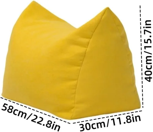 Vista 2 de Sillón puf, asiento suave para el suelo, reposapiés acolchado, otomana de relleno de gránulos EPP, cómoda silla de sofá para sala de estar, balcón