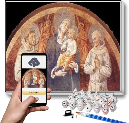 Vista 16 de Kits de pintura por números para adultos y niños Muerte del caballero de Celano pintura por Benozzo Gozzoli Arts Craft para decoración de pared