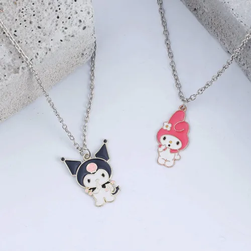 Vista 5 de Pulseras magnéticas de dibujos animados para parejas atracción mutua lindo collar de gatito Acero inoxidable multicolorfantasía