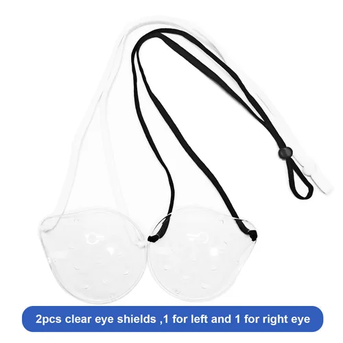Vista 8 de AMZVIO - 2 protectores de ojos para después de cirugía de cataratas, parche transparente transpirable ventilado con correa ajustable, cubierta