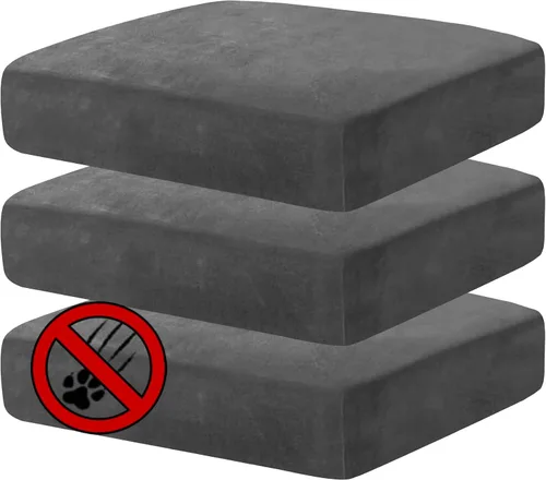Vista 17 de MAXIJIN Fundas de cojín elásticas de terciopelo para sofá, funda de cojín suave de repuesto para sofá de dos plazas, protector de asiento