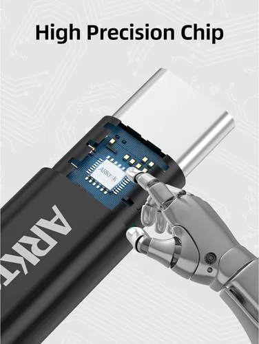 Vista 5 de ARKTEK Paquete de 4 adaptadores USB-C macho micro USB hembra tipo C, adaptador de transferencia de datos rápida y carga universal compatible