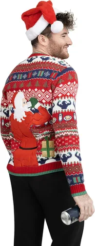 Vista 3 de Blizzard Bay - Suéter feo de Navidad para hombre, diseño de Santa