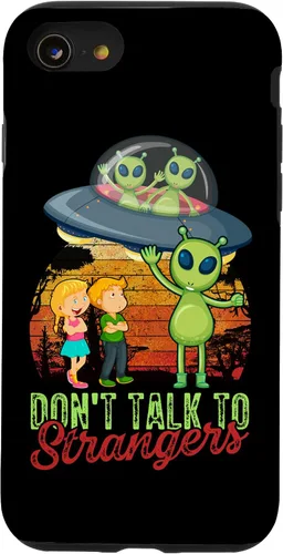 Vista 8 de Funda para iPhone 12 mini UFO Don't Talk To Alien Strangers Extraterrestrials