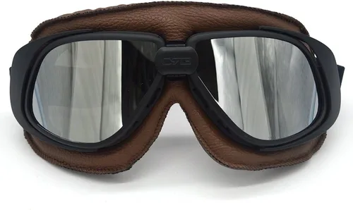 Vista 15 de Gafas vintage retro estilo piloto motocicleta Cruiser Scooter