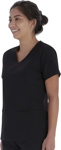 Vista 5 de Vital Threads Conjunto de exfoliantes para mujer con cuello en V y pantalón con cordón VT512C