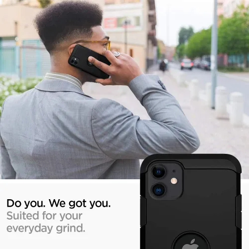 Vista 6 de Spigen Funda Tough Armor diseñada para Apple iPhone 11 (2019), color negro