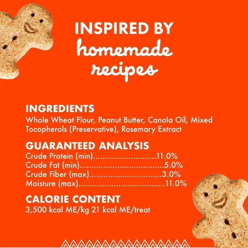 Vista 3 de Buddy Biscuits Golosinas crujientes para perros medianos, mantequilla de maní, tarro de 20 onzas (paquete de 2)