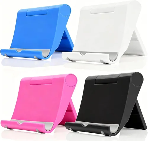 Vista 9 de Soporte plegable ajustable para teléfono celular para escritorio, compatible con la mayoría de teléfonos inteligentes y tabletas, base de goma