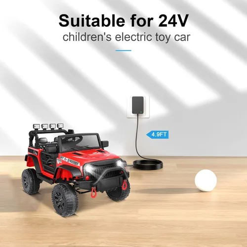 Vista 3 de 28.8V niños paseo en cargador de coche, cargador de batería 24V para paseo