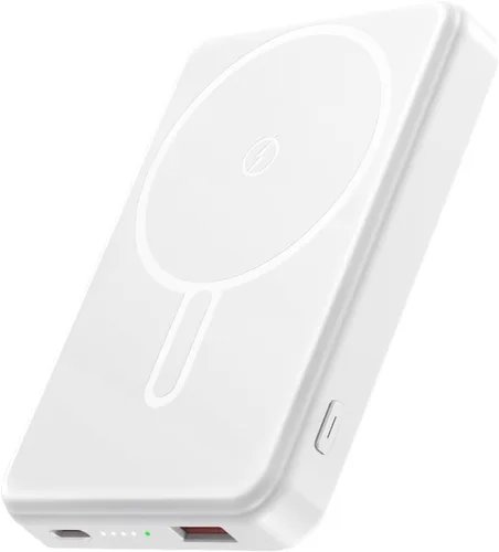 Vista 10 de para Magsafe Paquete de baterías, cargador portátil magnético de 12000 mAh, cargador de energía PD de 22.5 W, carga rápida, USB C entrada y salida