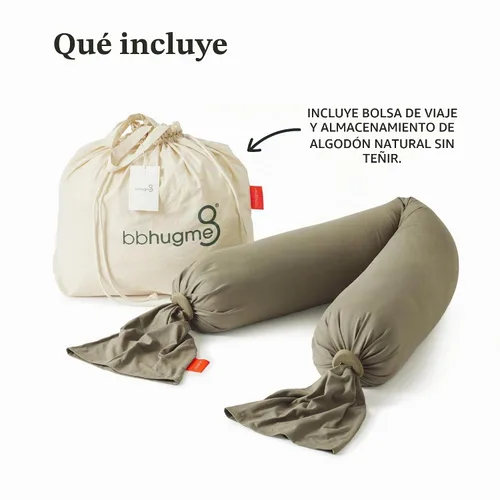 Vista 8 de bbhugme Almohada de embarazo, oliva polvoriento, firmeza y forma ajustables Oliva polvorienta