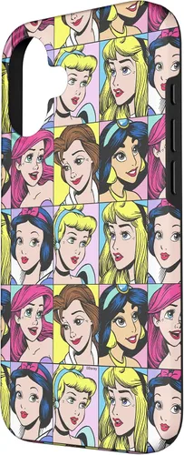 Vista 2 de Funda para iPhone 16 Disney Princesses Pop Art Princess Retratos