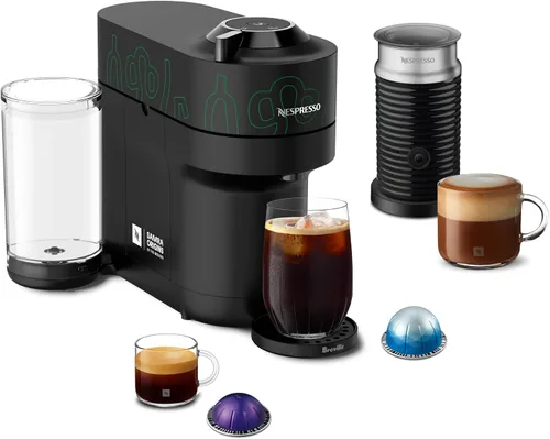 Vista 12 de Nespresso Vertuo Pop+ Cafetera para café y espresso de Breville con espumador de leche, Aqua Mint
