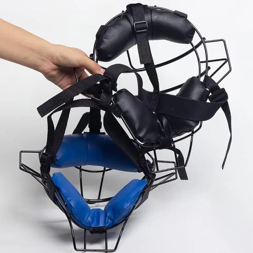 Vista 6 de Máscara facial de béisbol y softbol para máxima protección, protector de cabeza de acero de estilo tradicional con almohadilla de espuma