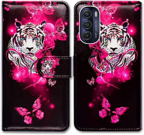 Vista 12 de Bcov Funda para Moto G Stylus 5G 2022 (no compatible con G Stylus 5G 2021), funda de cuero con tapa y ranura para tarjeta y soporte para Motorola