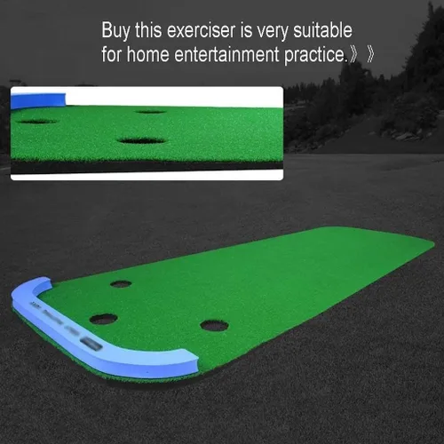 Vista 6 de Tapete de golf para práctica de golf, tapete de golf para el hogar, tapetes de golf para interiores y exteriores, práctica profesional de putting