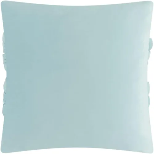 Vista 3 de JWH Fundas de cojines decorativos con flores 3D hechas a mano, estéticas, fundas de almohadas de acento floral, fundas de almohada de terciopelo Azul