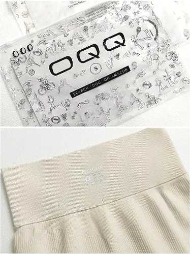 Vista 3 de OQQ - 3 piezas para mujer, pantalones cortos de yoga, Leggings de entrenamiento, atléticos, sin costuras, cintura alta, de gimnasio