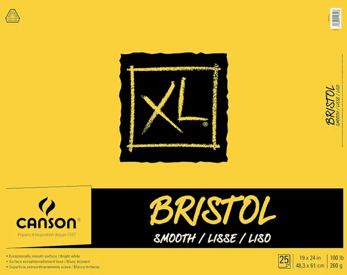 Vista 9 de Canson Papel Bristol Serie XL, Liso, Bloc Encuadernado con Espiral, 7 x 10 pulgadas, 25 hojas (100lb/260g) - Papel de Artista para Adultos
