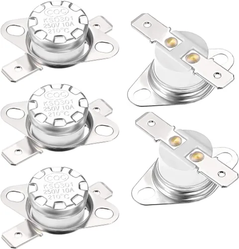 Vista 22 de uxcell KSD301 Termostato 320.0 °F/320°F 10A Normal Cerrado N.C Ajuste Snap Disc Interruptor de temperatura para microondas, horno, cafetera, 2
