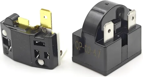 Vista 2 de Compresor de refrigerador 4.7 Ohm 3-Pin PTC Start Relay & Overload Kit Compatible con mini refrigeradores, refrigeradores de bebidas y vino/cerveza