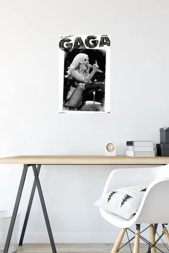 Vista 4 de Trends International Lady Gaga - Póster de pared con dedo, 14.725 x 22.375 pulgadas, versión premium sin marco