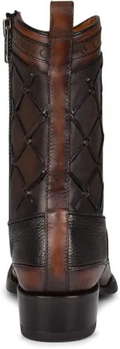 Vista 5 de Cuadra Botas de hombre en piel bovina con cremallera negra