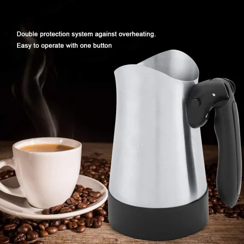 Vista 2 de Pote de café eléctrico, máquina eléctrica 220240V del fabricante del expresso de la categoría alimenticia del pote de café del pavo 10.1 fl oz