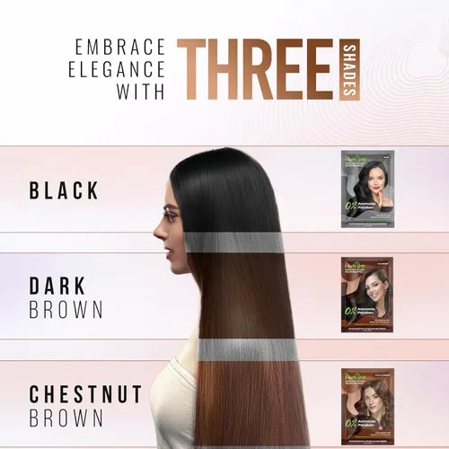 Vista 6 de Herbishh Dark Brown Travel Pack Champú Color 1 fl oz + Máscara de Argán 0.8 #Marrón oscuro