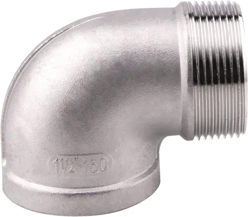 Vista 10 de Codo de calle 90 grados, rosca macho x hembra NPT de 1 pulgada SUS304