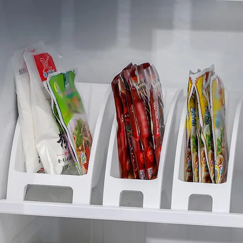 Vista 5 de 3 soportes para platos llanos, organizador de gabinete de cocina de plástico para platos verticales, estante de almacenamiento para encimera
