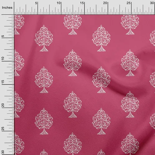 Vista 3 de oneOone Cotton Flex Magenta Fabric Block Fabric for Sewing Printed Craft Fabric By The Yard 40 Inch Wide-HQ