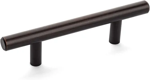 Vista 2 de Cosmas 305ORB - Perilla de barra en T estilo europeo de bronce aceitado para gabinete, 2 pulgadas de longitud total