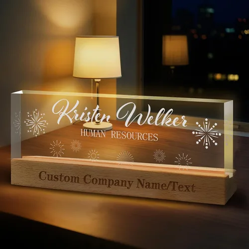 Vista 27 de Regalos personalizados para el día del jefe para hombres y mujeres, placa de nombre personalizada para escritorio, regalos personalizados