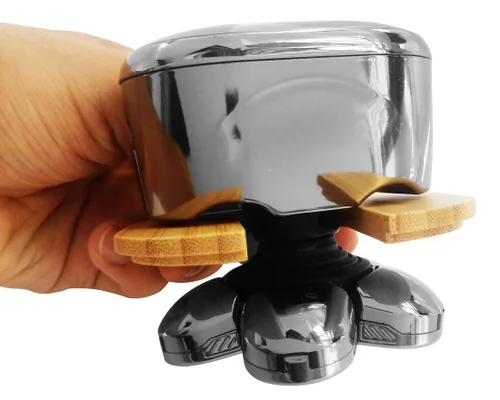 Vista 5 de FitSand - Soporte de enjuague para afeitadora de bambú compatible con Skull Shaver Pitbull Gold PRO GX5